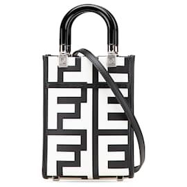 Fendi-Fendi White Marc Jacobs Mini Leather Sunshine Shopper Tote-White,Other