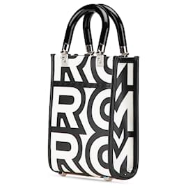Fendi-Fendi White Marc Jacobs Mini Leather Sunshine Shopper Tote-White,Other