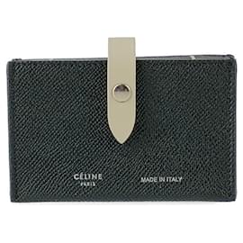 Céline-CELINE Accordion Card Holder-Black,Beige