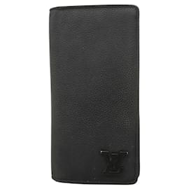 Louis Vuitton-Louis Vuitton Long Wallet LV Aerogram Portefeuille Brazza M69980 Noir-Black