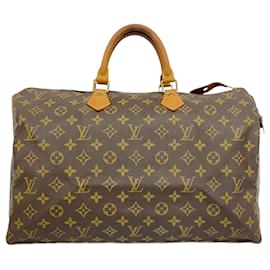 Louis Vuitton-Louis Vuitton Monogram Speedy 40 Handbag-Brown