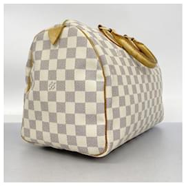 Louis Vuitton-Louis Vuitton Damier Azur Speedy 30 Handbag-White