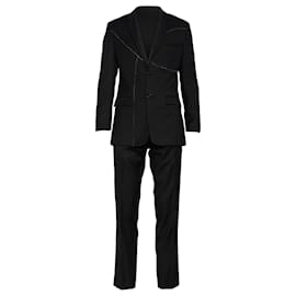 Dior-Topstitched Two-Piece Suit-Black