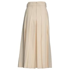 Gucci-Pleated Culottes-White,Cream