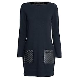 Chanel-Knitted Dress-Black