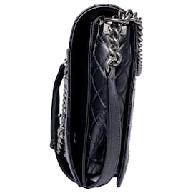 Chanel-Tweed Boy Flap Enchained XL Bag-Black
