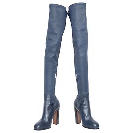Céline Botas de meia altura Azul Azul marinho
