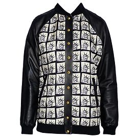 Fausto Puglisi Print Bomber Jacket Black