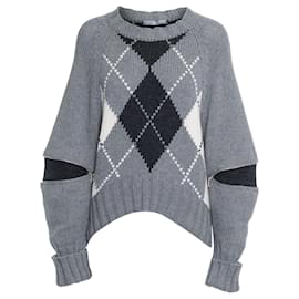 Alexander Mcqueen-Argyle Hi-lo Jumper-Multiple colors