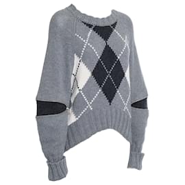 Alexander Mcqueen-Argyle Hi-lo Jumper-Multiple colors