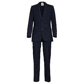 Dior-Tartain Two-Piece Suit-Blue,Navy blue