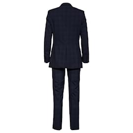 Dior-Tartain Two-Piece Suit-Blue,Navy blue