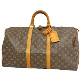 Louis Vuitton-Louis Vuitton Boston Bag Monogram Keepall 50-Brown
