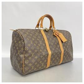 Louis Vuitton-Louis Vuitton Boston Bag Monogram Keepall 50-Brown