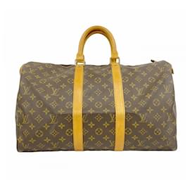 Louis Vuitton-Louis Vuitton Boston Bag Monogram Keepall 45-Brown