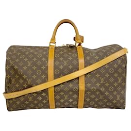 Louis Vuitton-Louis Vuitton Monogram Keepall Bandouliere 55-Brown