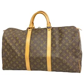 Louis Vuitton-Louis Vuitton Boston Bag Monogram Keepall 50-Brown