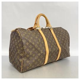 Louis Vuitton-Louis Vuitton Boston Bag Monogram Keepall 50-Brown