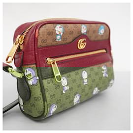 Gucci-Gucci Shoulder Bag Micro GG Doraemon 647784-Brown,Red