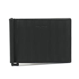 Yves Saint Laurent-Yves Saint Laurent Black Leather Money Clip-Black