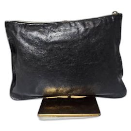 ALEXANDER MCQUEEN Legend Clutch Black Black
