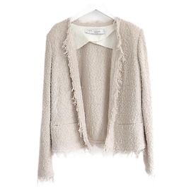IRO Shavani Beige Cotton Tweed Jacket Beige