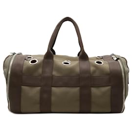 Hermès-Hermes Dog Carrier Bag-Khaki,Dark brown