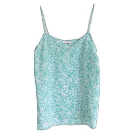 Top de seda floral verde Laya de Equipment Verde claro