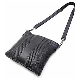 Bottega Veneta-Bottega Veneta Black Leather Shoulder Bag-Black