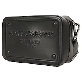 Dolce & Gabbana-Dolce & Gabbana Black Leather Shoulder Bag-Black