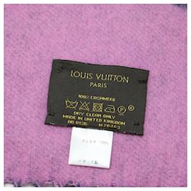 Louis Vuitton-Louis Vuitton Cashmere Stole in Navy and Pink-Pink,Navy blue