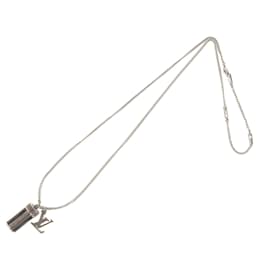 Louis Vuitton-Louis Vuitton Necklace Collier Charms Monogram Eclipse-Silvery