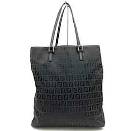 Fendi-Fendi Zucchino Tote Bag-Black