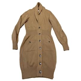 Chanel-Chanel New Claudia Schiffer Style Beige Cashmere Cardigan-Beige