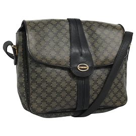 Céline CELINE Macadam Canvas Shoulder Bag Navy Auth KD213 Navy blue