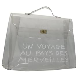 Hermès-HERMES Sac à main Kelly en vinyle transparent Auth ep8137-Autre