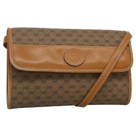 Gucci Borsa a Spalla Micro GG Supreme PVC Beige Oro 004 89 1041 Auth ep7893 Beige D'oro