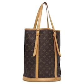 Louis Vuitton-LOUIS VUITTON Monogram Bucket GM Shoulder Bag M42236 LV Auth BA679-Monogram