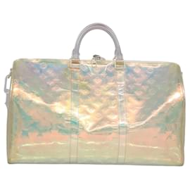 Louis Vuitton-LOUIS VUITTON Monogram Prism Keepall Bandouliere 50 Bag M53271 LV Auth JB033A-Other