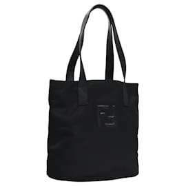 Fendi-FENDI Tote Bag Nylon Black Auth ep7980-Black
