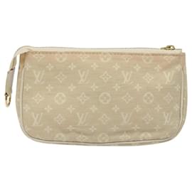 Louis Vuitton-LOUIS VUITTON Monogram Mini Lin Bucket PM Pouch Dunne M95316 LV Auth BD926-Other