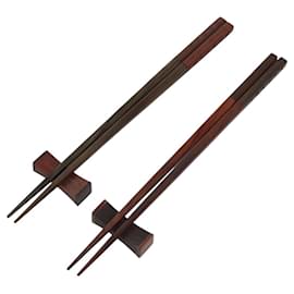 Louis Vuitton-LOUIS VUITTON Monogram Baguette Chop Sticks Wood VIP Only M99171 LV Auth MY095-Brown