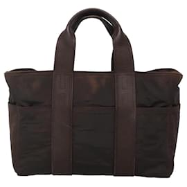 Hermès-HERMES Acape Luco PM Sac à main en nylon marron Auth bs22799-Marron