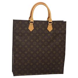 LOUIS VUITTON Bolsa Sac Plat Monogram M51140 LV Auth EC550 Monograma
