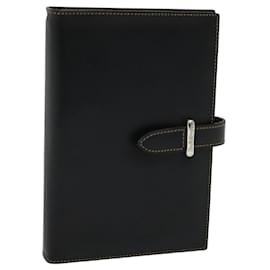 Autre Marque-Burberrys Nova Check Day Planner Cover Leather Black Auth hk2351-Black