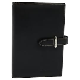 Autre Marque-Burberrys Nova Check Day Planner Cover Leather Black Auth hk2351-Black