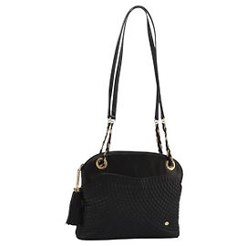 Borsa a spalla BALLY in pelle nera e oro Auth th5773 Nero D'oro