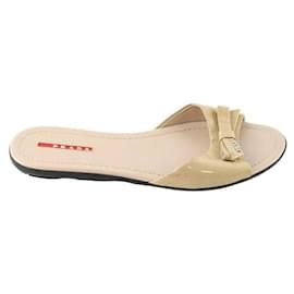 Prada-Patented leather mules-Beige
