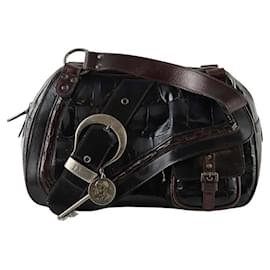 Dior-Gaucho leather handbag-Black