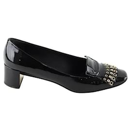Louis Vuitton-Patented leather heels-Black
